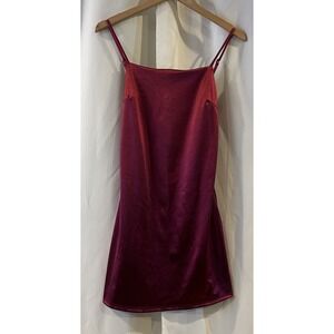 Originality Burgundy Red Slip Mini Dress‎ Size Small Made In USA